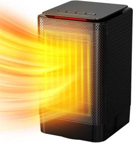 img 4 attached to 🔥 LERIZOM Space Heater for Indoor Use - 950W PTC Ceramic Heater with 3 Modes: Ultra Quiet and Fast Portable Heater with Tip-Over and Overheat Protection - Ideal for Office, Bedroom, and Home
