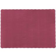 🍷 burgundy scalloped placemat: perfectware 200 placemats for elegant dining логотип