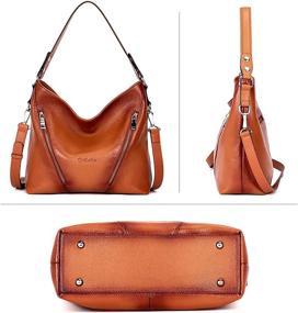 img 2 attached to BOSTANTEN Handbags Leather Designer Shoulder Women's Handbags & Wallets for Hobo Bags
