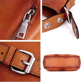 img 1 attached to BOSTANTEN Handbags Leather Designer Shoulder Women's Handbags & Wallets for Hobo Bags