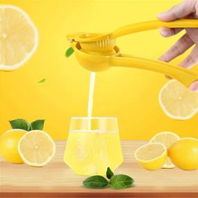 img 2 attached to 🍋 KUFUNG Metal Lemon Squeezer - Efficient Manual Citrus Juicer for Maximum Juice Extraction (M, Yellow)