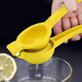 img 1 attached to 🍋 KUFUNG Metal Lemon Squeezer - Efficient Manual Citrus Juicer for Maximum Juice Extraction (M, Yellow)