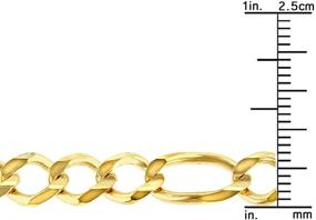 img 2 attached to 🌟 Authentic 18K Yellow Gold Figaro Chain Necklace - Made in Italy - Sizes: 2.7MM, 5.8MM, or 7MM