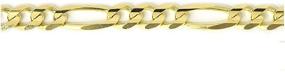 img 1 attached to 🌟 Authentic 18K Yellow Gold Figaro Chain Necklace - Made in Italy - Sizes: 2.7MM, 5.8MM, or 7MM