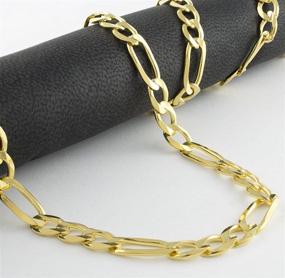 img 3 attached to 🌟 Authentic 18K Yellow Gold Figaro Chain Necklace - Made in Italy - Sizes: 2.7MM, 5.8MM, or 7MM