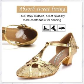 img 2 attached to DKZSYIM Ballroom Practice Performance 511 Silver 5 Women's Athletic Shoes: Superior Quality & Style!