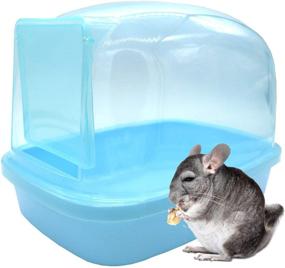 img 4 attached to 🛁 Kathson Dwarf Hamster Bathroom: Chinchilla Sauna Room Plastic Sand Bath House for Small Animals - Ideal for Gerbils, Hedgehog, Squirrel, and More!