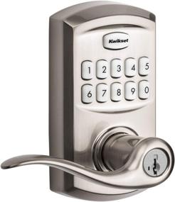 img 4 attached to 🔒 Kwikset SmartCode 917 Electronic Lever Deadbolt with Keypad Keyless Entry, Tustin Door Handle and SmartKey Security - Satin Nickel Finish