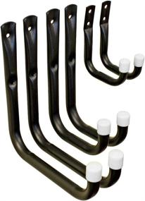 img 4 attached to 🔩 Shepherd Hardware 8088E Heavy Duty Steel Garage Storage Hooks - Pack of 6 - Black