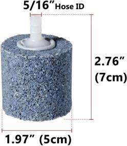 img 2 attached to 🐠 Feelers 2x2.75 Crazy Air Stone Bubble Cylinder - Pack of 5 for Fish Tanks, Aquariums, and Hydroponic Growing Systems