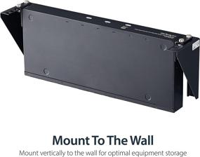 img 1 attached to 🖥️ StarTech.com RK219WALLV 2U Vertical Wall Mount Patch Panel Bracket - Steel Rack Mount with Hardware for 19" Network, Server and Data Equipment - Black