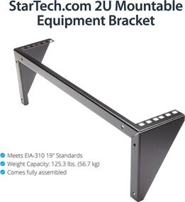img 3 attached to 🖥️ StarTech.com RK219WALLV 2U Vertical Wall Mount Patch Panel Bracket - Steel Rack Mount with Hardware for 19" Network, Server and Data Equipment - Black