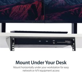 img 2 attached to 🖥️ StarTech.com RK219WALLV 2U Vertical Wall Mount Patch Panel Bracket - Steel Rack Mount with Hardware for 19" Network, Server and Data Equipment - Black