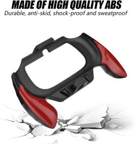img 1 attached to 🎮 Enhance Your Gaming Experience with Junluck Game Handle Holder for PS Vita 2000 - Ergonomic, Comfortable & Anti-Skid (Red)