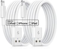 10ft apple iphone charger cable - mfi certified lightning to usb cord - fast charging for iphone 11 pro/xs max/xr/8/7/6/se ipad (2pack) logo