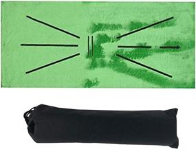 img 4 attached to 🏌️ Golf Swing Training Mat - Swing Detection Mat for Improved Accuracy - Durable Golf Mat for Ground Rug Swing Detection - Odorless - Portable Golf Practice Mat for Indoor/Backyard/Outdoor - Includes Carry Bag (12" x 24")