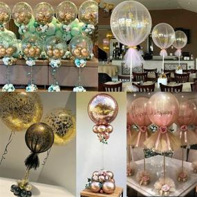 img 3 attached to Sakolla 10 Sets Balloon Stick Stand - Elegant White Balloon Base for Parties & Celebrations