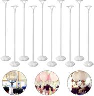 sakolla 10 sets balloon stick stand - elegant white balloon base for parties & celebrations logo