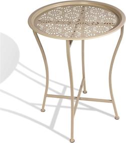 img 4 attached to 🌼 Versatile Atlantic Daisy Tray Side Table: Portable, Powder-Coated Metal Construction, Ideal for Indoor and Outdoor Use, Space-Saving Foldable Design