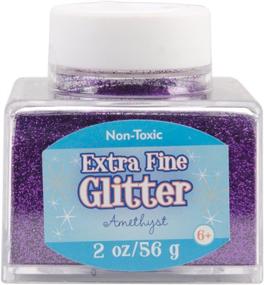 img 1 attached to 💜 Sulyn 2 Oz Amethyst Purple Glitter Stacker Jar - Extra Fine, Non-Toxic, Stackable & Reusable Container with Multiple Dispensing Slots, Minimizing Mess - SUL50866