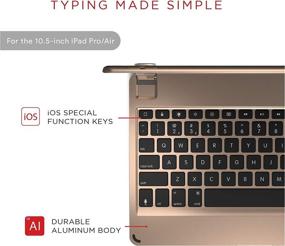 img 3 attached to 📱 Brydge 10.5 Keyboard for iPad Pro 10.5 inch - Gold Aluminum Bluetooth Keyboard with Backlit Keys