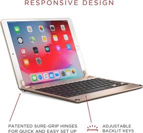 img 2 attached to 📱 Brydge 10.5 Keyboard for iPad Pro 10.5 inch - Gold Aluminum Bluetooth Keyboard with Backlit Keys