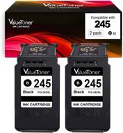 🖨️ upgraded version valuetoner remanufactured 245xl ink cartridge replacement for canon pg-245 xl 245xl 245 pg-243 243, compatible with pixma mx492 mx490 printer - 2 black logo