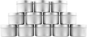 img 4 attached to Corncuopia Small Metal Candle Tins - 4-Oz (12-Pack); Slip-On Lid Storage Containers for Candle Making, Party Favors, Spices, Gifts, Balms & Gels