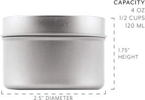 img 2 attached to Corncuopia Small Metal Candle Tins - 4-Oz (12-Pack); Slip-On Lid Storage Containers for Candle Making, Party Favors, Spices, Gifts, Balms & Gels