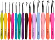 🧶 long ergonomic crochet hooks set (sizes 2.25mm-10mm) with soft grip handles for handmade diy crochet projects - ideal crochet hook needles for arthritis relief logo