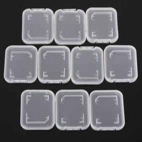 img 3 attached to 📸 Organize and Protect Your SD Memory Cards with GOOTRADES Transparent Storage Boxes (Pack of 10)