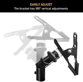 img 2 attached to Julius Studio [2 Pack] Clamp Clip Holder with Umbrella Reflector Bracket - Perfect for Photography Studio Lighting Setup - JSAG238