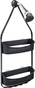 img 4 attached to Organize and Declutter Your Shower with Richards Homewares 2-Shelf Shower Caddy in Black