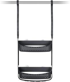 img 1 attached to Organize and Declutter Your Shower with Richards Homewares 2-Shelf Shower Caddy in Black