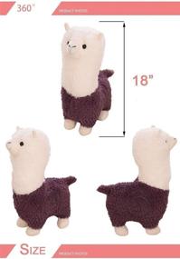 img 1 attached to 🦙 18&#34; Alpaca Plush Toy: Llama Stuffed Animal Hug Pillow for Girls & Lovers - Soft, Fluffy, & Washable White Plushie - Perfect Birthday Gift