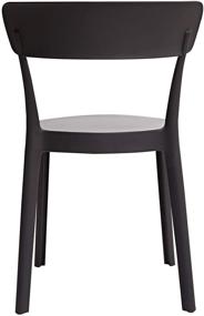 img 1 attached to Set of 2 Amazon Basics Premium Plastic Armless Bistro Dining Chairs in Dark Grey