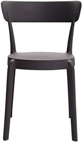 img 3 attached to Set of 2 Amazon Basics Premium Plastic Armless Bistro Dining Chairs in Dark Grey