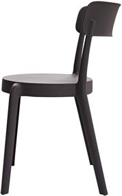 img 2 attached to Set of 2 Amazon Basics Premium Plastic Armless Bistro Dining Chairs in Dark Grey