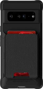 img 4 attached to 📱 Ghostek EXEC Pixel 6 Wallet Case with Card Holder | Works with Magnetic Car Mounts | Leather Pocket for 4 Credit Cards | Protective Phone Cover for 2021 Google Pixel6 5G (6.4") in Stormy Black