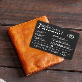 img 2 attached to 💍 Stylish Anniversary Steel Gifts: Wedding Wallet for a Special Celebration