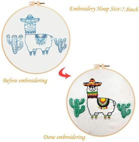 img 2 attached to Fun & Easy Animal Embroidery Kit: Louise Maelys Cross Stitch Kit with Llama Cactus Pattern for Beginners and Adults