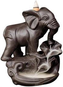 img 4 attached to 🐘 Enhance Your Space with YYW Elephant Backflow Incense Holder & 10PCS Backflow Incense Cones