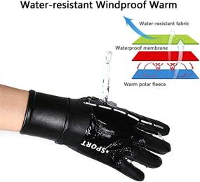 img 1 attached to 🧤 Men's Accessories for Windproof Touchscreen Leather Cycling Activities