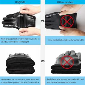 img 2 attached to 🧤 Men's Accessories for Windproof Touchscreen Leather Cycling Activities