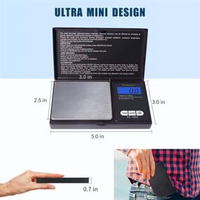 img 2 attached to Digital Pocket Scale - 1000g/0.1g Precision, Compact Grams 📏 and Ounces Scale for Herbs, Jewelry, Travel and Food (Battery Included)