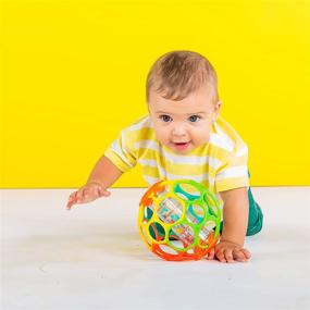 img 1 attached to Bright Starts Oball Rollin' Rainstick Rattle: A Must-Have Toy for Babies 3 Months and Older