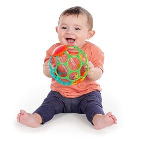 img 3 attached to Bright Starts Oball Rollin' Rainstick Rattle: A Must-Have Toy for Babies 3 Months and Older