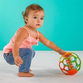 img 2 attached to Bright Starts Oball Rollin' Rainstick Rattle: A Must-Have Toy for Babies 3 Months and Older