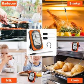 img 1 attached to 🌡️ CHILEAF Wireless Meat Thermometer: Smart Digital Instant Read Thermometer with Probe Backlight, Calibration Function, and 300FT Range - Ideal for Outdoor BBQ Grill - iOS & Android Compatible