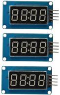 🕒 коммарк 3-х-кусочный 4-битный модуль цифровой трубчатого светодиодного часового дисплея tm1637 для arduino due uno 2560 r3 логотип